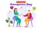 National Caregivers Day Vector Illustration on February 16th to Provide Selfless Personal Care and Physical Support in Healthcare