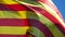 The  National Catalan flag waving in the wind