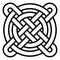 National Celtic pattern intertwined circles and cross, vector Chinese pattern weaving, the symbol of happiness