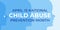 National Child Abuse Prevention Month banner design template. Celebrate annual in April in United States. Silhouette of