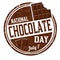 National chocolate day grunge rubber stamp