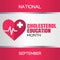 National Cholesterol Education Month Vector Illustration