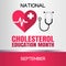 National Cholesterol Education Month Vector Illustration