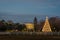 The National Christmas Tree and White House at night, in Washington, DC