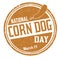 National corn dog day grunge rubber stamp