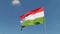 National country flag on sky background.