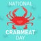 National Crabmeat Day vector illustration