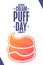 National Cream Puff Day. January 2. Holiday concept. Template for background, banner, card, poster with text inscription