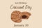 National croissant day vector. Illustration with sweet pastries. Croissant Day poster, January 30th.