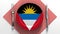 National cuisine and dishes of Antigua and Barbuda. Delicious recipes. Flag on a plate with food from Afghanistan