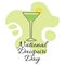 National Daiquiri Day, drink in an elegant glass for banner or poster