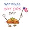 National Day Hot Dog background.