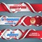 National day of Republic of Singapore, web banners