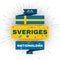 National day of Sweden. Independence holiday card