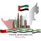 national day UAE 2020 49th vector illustration celebration December 2 national day of the United Arab Emirates