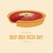 National Deep Dish Pizza Day vector