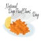 National Deep Fried Clams Day, idea for poster, banner, flyer or menu decoration