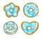 NATIONAL DONUT DAY.glazed sweet donut. Draw funny american kawaii traditional sweet donut vector illustration. American