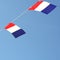 National Dutch flags in red, white and blue in the sky,Netherlands