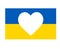 National Europe Ukraine Flag Emblem With Heart Symbol