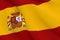 National Fabric Wave Close Up Flag of Spain