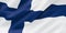 National Fabric Wave Closeup Flag of Finland