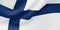 National Fabric Wave Closeup Flag of Finland