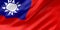 National Fabric Wave Closeup Flag of Taiwan