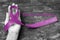 National family caregivers month in November with plum purple ribbon awareness