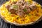 National favorite in Jordan mansaf is an offshoot of traditional Bedouin cuisine that makes for a delightful communal meal closeup