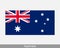 National Flag of Australia. Australian Country Flag. Commonwealth of Australia Detailed Banner. EPS Vector Illustration Cut File