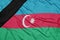 National flag of azerbaijan with black mourning ribbon