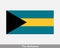 National Flag of The Bahamas. Bahamian Country Flag. Commonwealth of The Bahamas Detailed Banner. EPS Vector Illustration Cut File