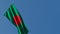 The national flag of Bangladesh is flying in the wind