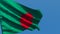 The national flag of Bangladesh is flying in the wind