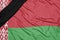 National flag of belarus with black mourning ribbon