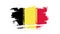 National flag of Belgium from brush in stop motion effect.  Appearance  flag Belgium on a white background. Flag of Belgium brush