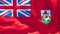 The national flag of Bermuda flutters in the wind