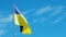 National flag Blue, Yellow fluttering in the wind, Flag of Ukraine, Symvol Ukraine develops on the background of blue