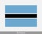 National Flag of Botswana. Batswana Country Flag. Republic of Botswana Detailed Banner. EPS Vector Illustration Cut File