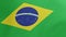 National flag of Brazil waving original size 3D Render, Brazil flag textile or Bandeira do Brasil, Federative Republic