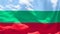 The national flag of Bulgaria is flying in the wind