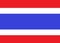 The national flag of the country of Thailand - two bands of red and white, one band of blue