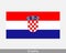 National Flag of Croatia. Croatian Country Flag. Republic of Croatia Detailed Banner. EPS Vector Illustration Cut File