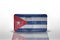 National flag of cuba on the dollar money banknote on the white background