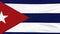 National flag of Cuba flying on the wind