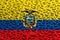 National flag of Ecuador made of water drops. Background forecast concept