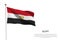 National flag Egypt waving on white background