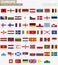 National flag of European countries, official vector flags collection