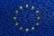 National flag of European Union made of water drops. Background forecast concept